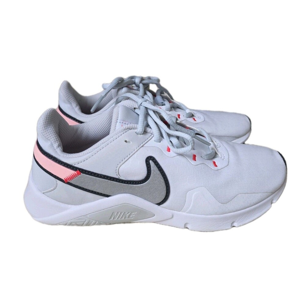 Nike Legend Essential 2 Women’s Trainers Sneakers Shoes White Grey Pink Size 7